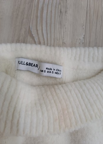 Pull and Bear Beyaz Boğazlı Kadın Triko Kazak