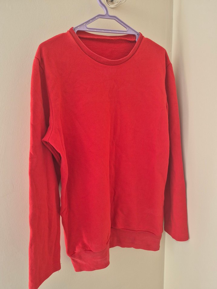 Kadın Bej Pamuklu Uzun Kollu Sweatshirt - Görsel 2