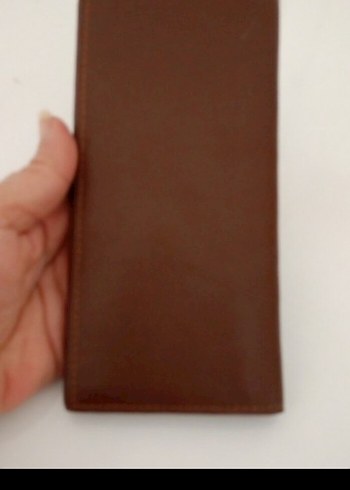 Diğer Kahverengi Deri Fermuarlı Kadın Cüzdanı
