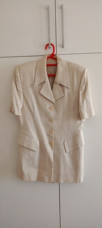 Krem renk vintage ceket