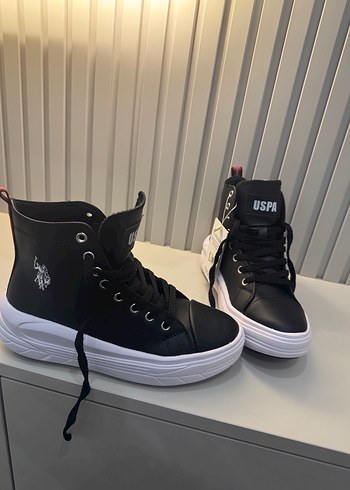 Siyah Platform Topuklu Spor Kadın Ayakkabı - Görsel 2