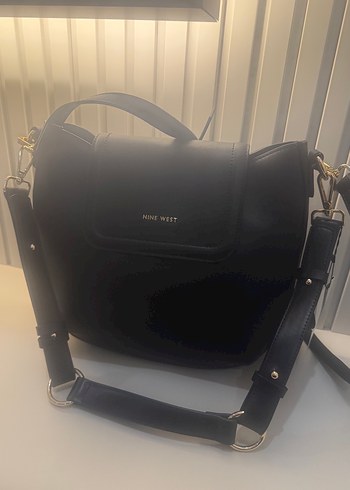 Nine West Siyah Deri Kadın Çanta - Görsel 7