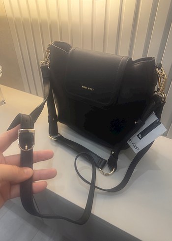 Nine West Siyah Deri Kadın Çanta - Görsel 8