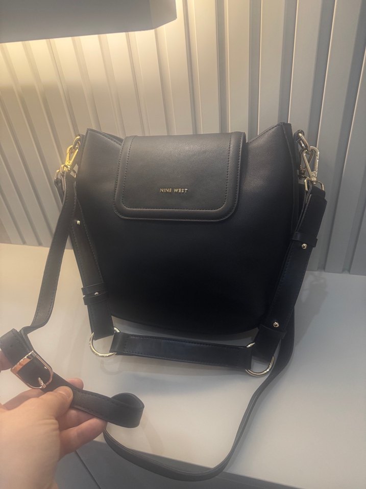 Nine West Siyah Deri Kadın Çanta - Görsel 4