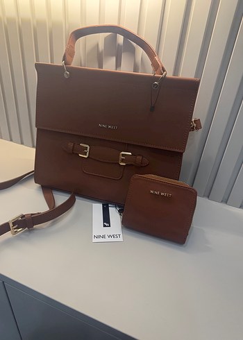 Nine West Kahverengi Deri Kadın Çanta - Görsel 2