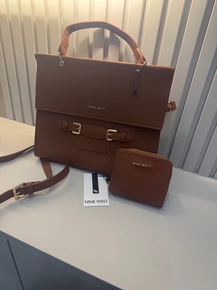 Nine West Kahverengi Deri Kadın Çanta - Görsel 2