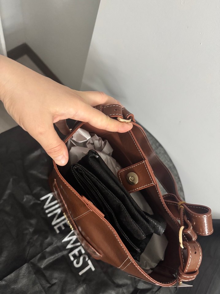 Kahverengi Deri Kadın Çanta - Görsel 3