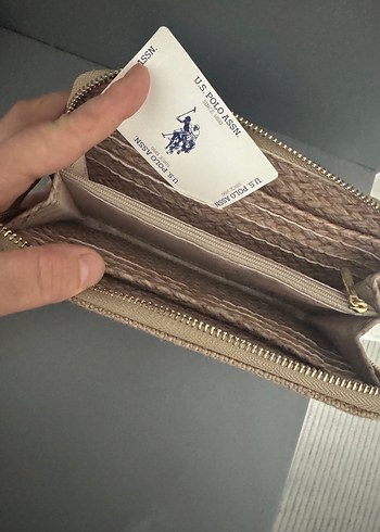 USPA Nakışlı Bej Kadın Cüzdan - Görsel 3