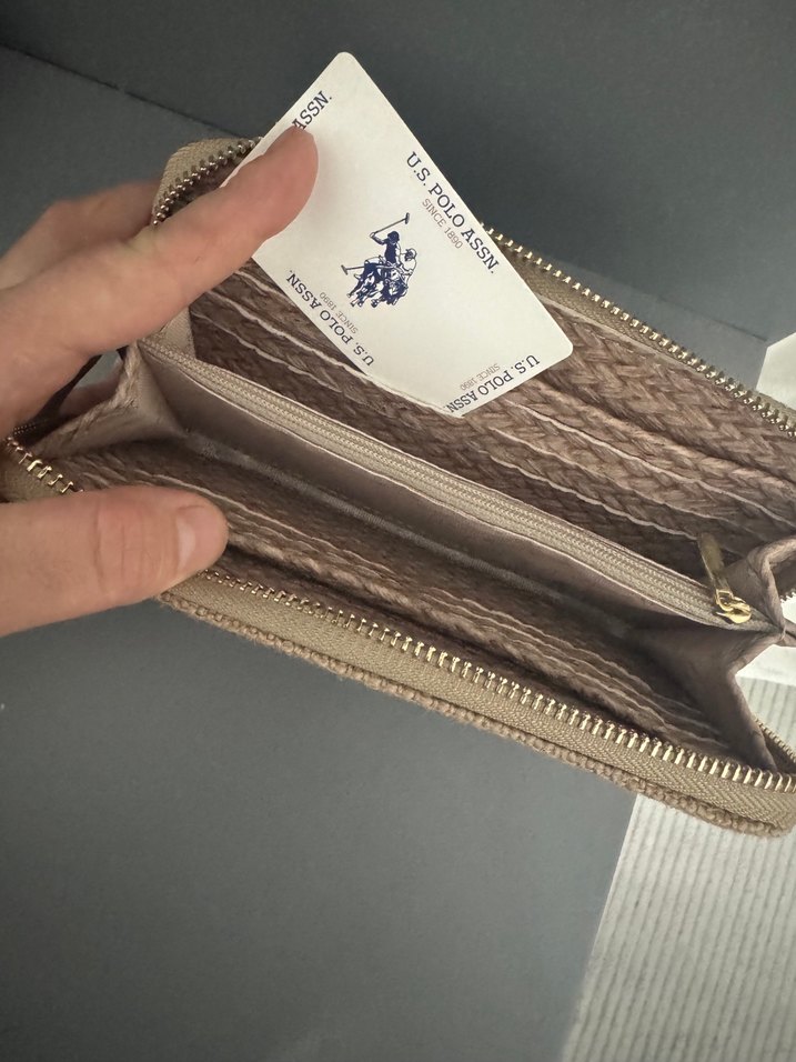 USPA Nakışlı Bej Kadın Cüzdan - Görsel 3