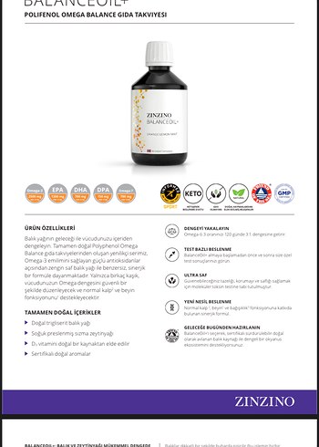1 Aylık ürün Zinzino Balance Oil+ Viva ve Zinobiotic Takviye Set - Görsel 5