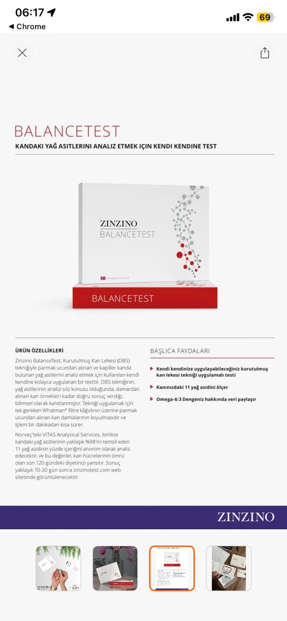 Balancetest-Kuru kan testi Omega -3 Omega -6 Dengesini ölçer - Görsel 2