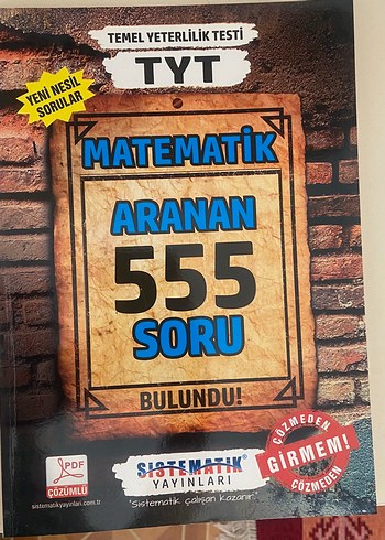 TYT Matematik Aranan 555 Soru Kitabı