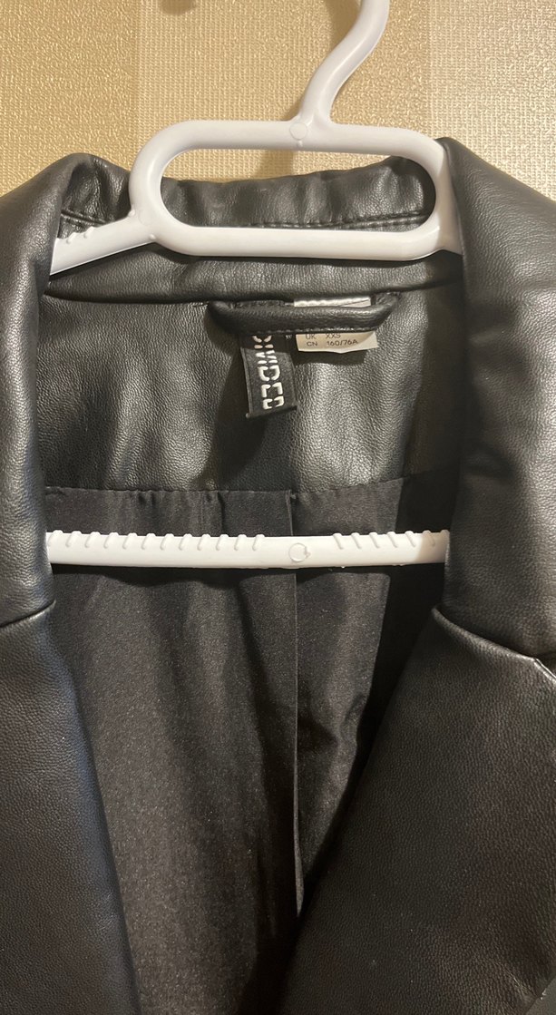 Kadın Siyah Deri Midi Ceket - Görsel 3