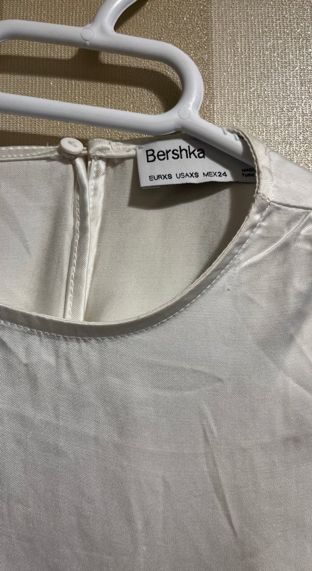 Kadın Beyaz saten Salaş Bluz - Görsel 5