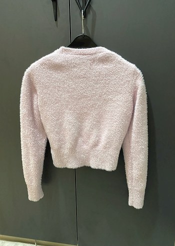 Pembe Mini Triko Hırka - Görsel 3