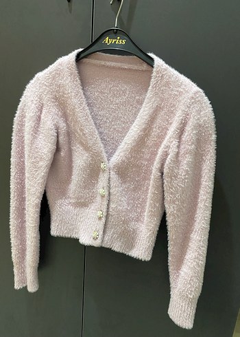 Pembe Mini Triko Hırka - Görsel 2