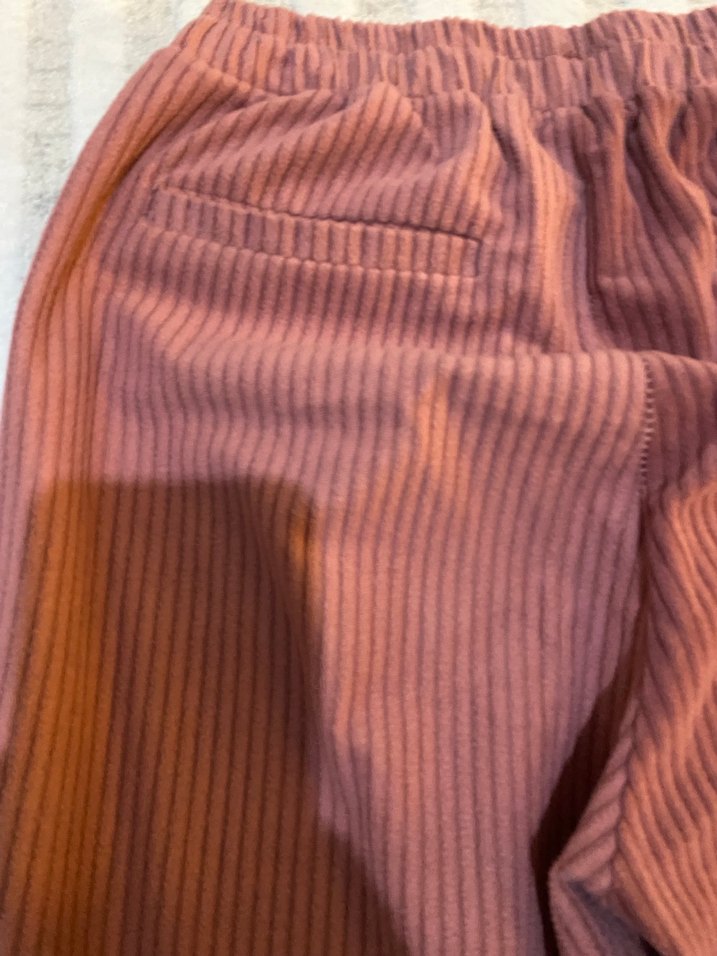 Bordo Kadın Keten Pilili Bol Pantolon - Görsel 3