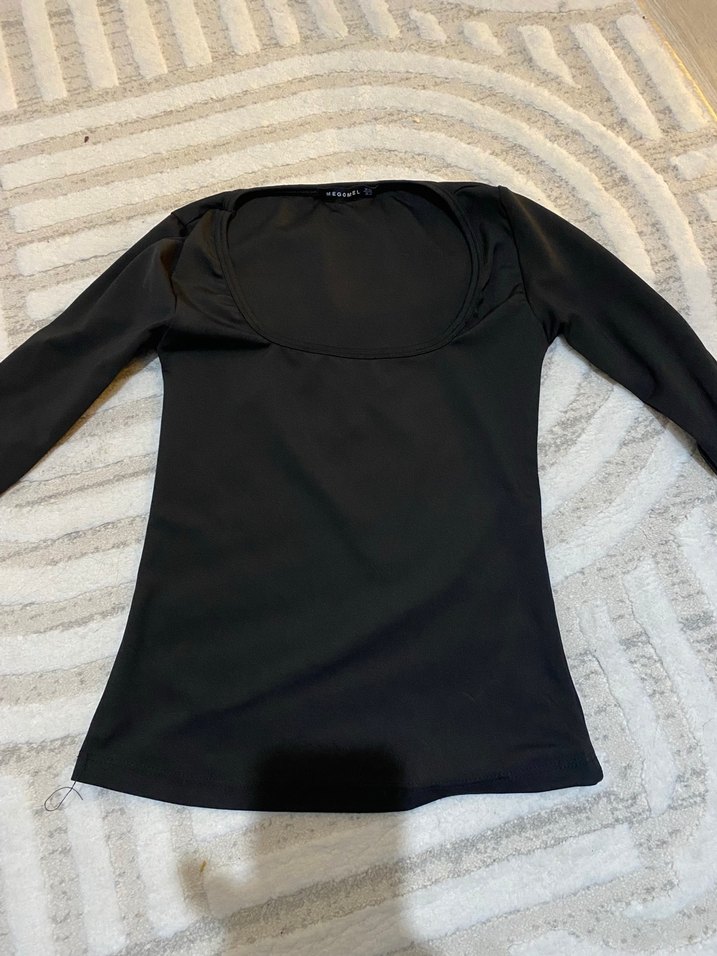 Siyah Kadın Uzun Kollu Bluz - Görsel 2