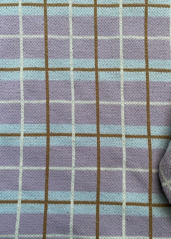 Mor Kareli Boğazlı Triko Kadın Kazak - Görsel 3