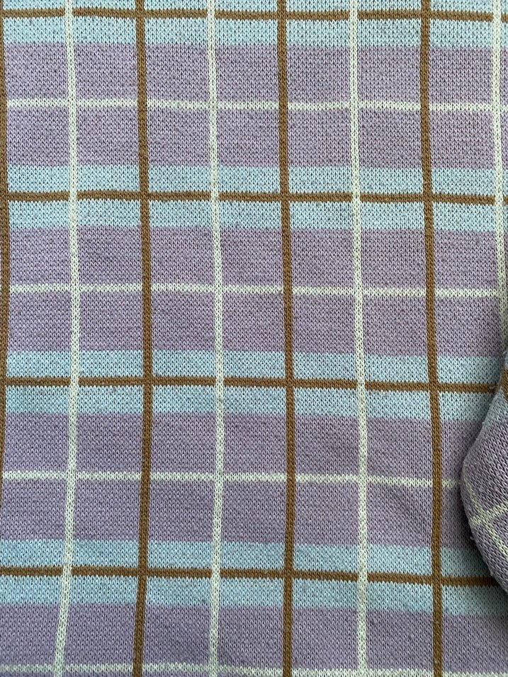 Mor Kareli Boğazlı Triko Kadın Kazak - Görsel 3