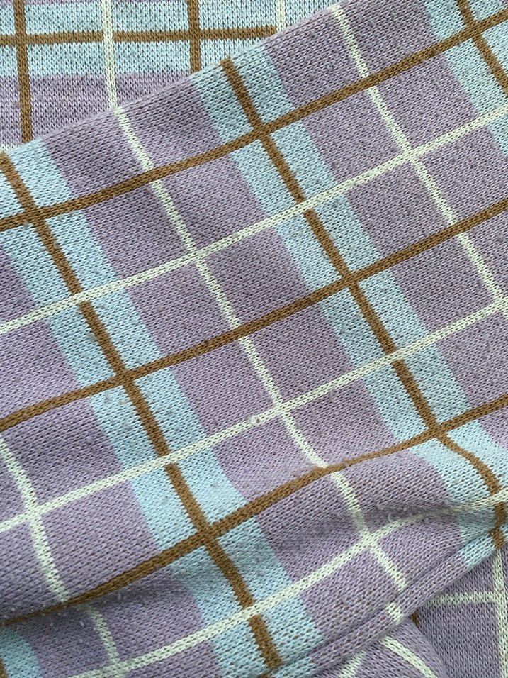 Mor Kareli Boğazlı Triko Kadın Kazak - Görsel 2