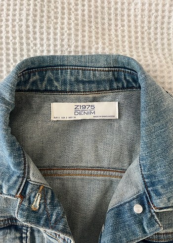 Zara Düğmeli Mavi Denim Kadın Ceket