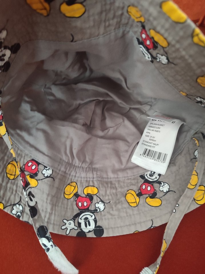 Mickey Mouse Desenli Gri Çocuk Şapka LC waikiki - Görsel 4