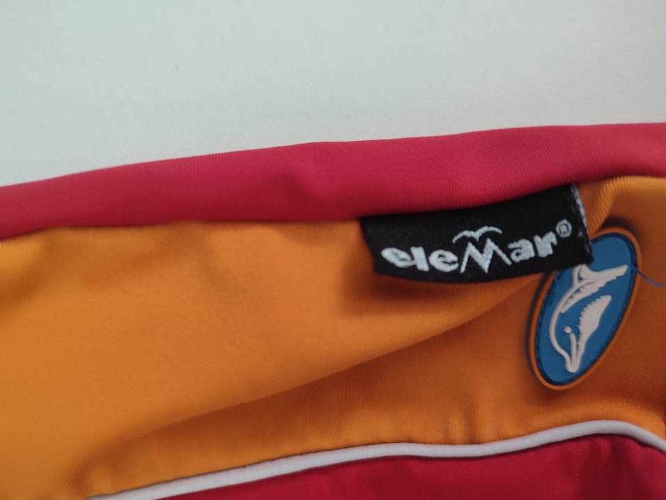 Çocuk Kırmızı ve Turuncu Deniz Şortu - Görsel 3