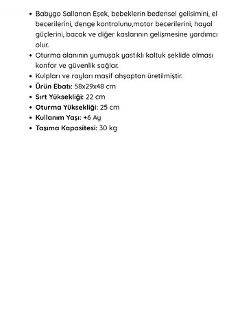 sallanan İnek babygo marka e bebek - Görsel 7