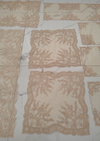 örtü takımı bal köpüğü rengi - Görsel 3