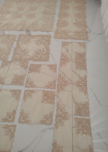 örtü takımı bal köpüğü rengi - Görsel 5