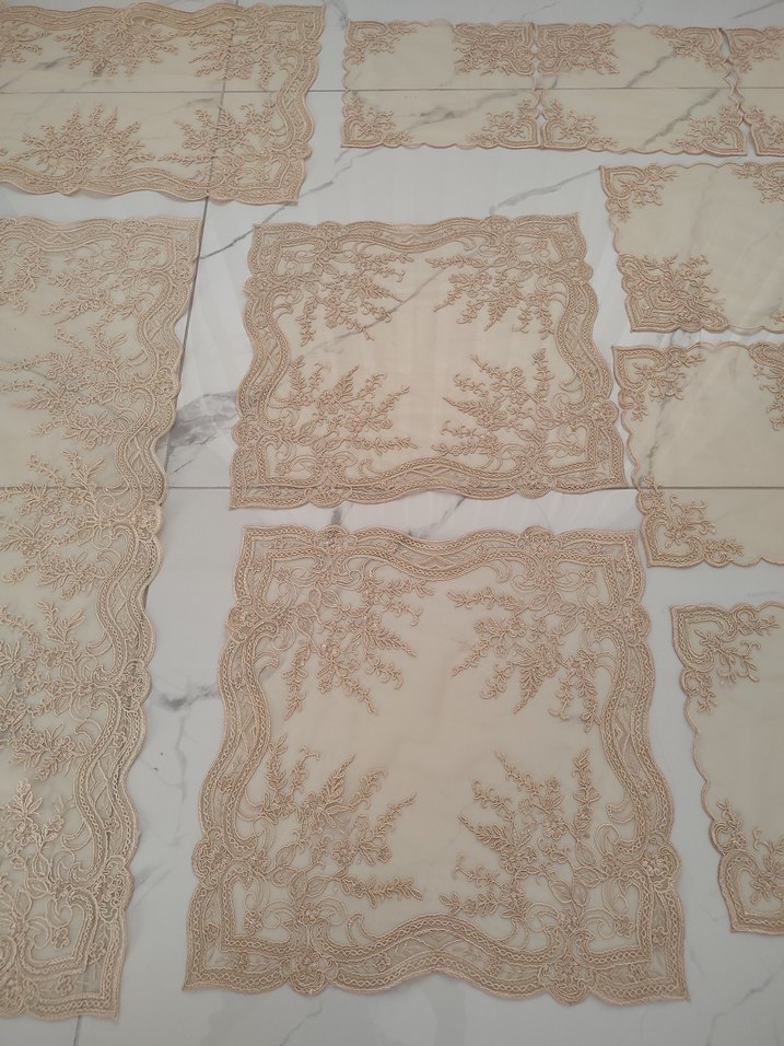 örtü takımı bal köpüğü rengi - Görsel 3