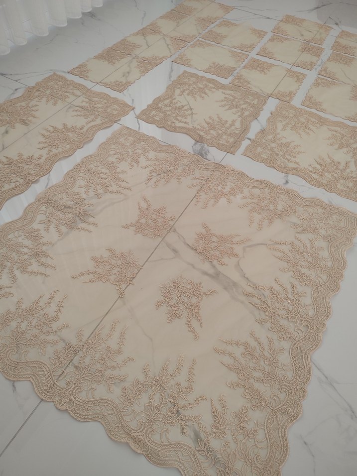 örtü takımı bal köpüğü rengi - Görsel 2