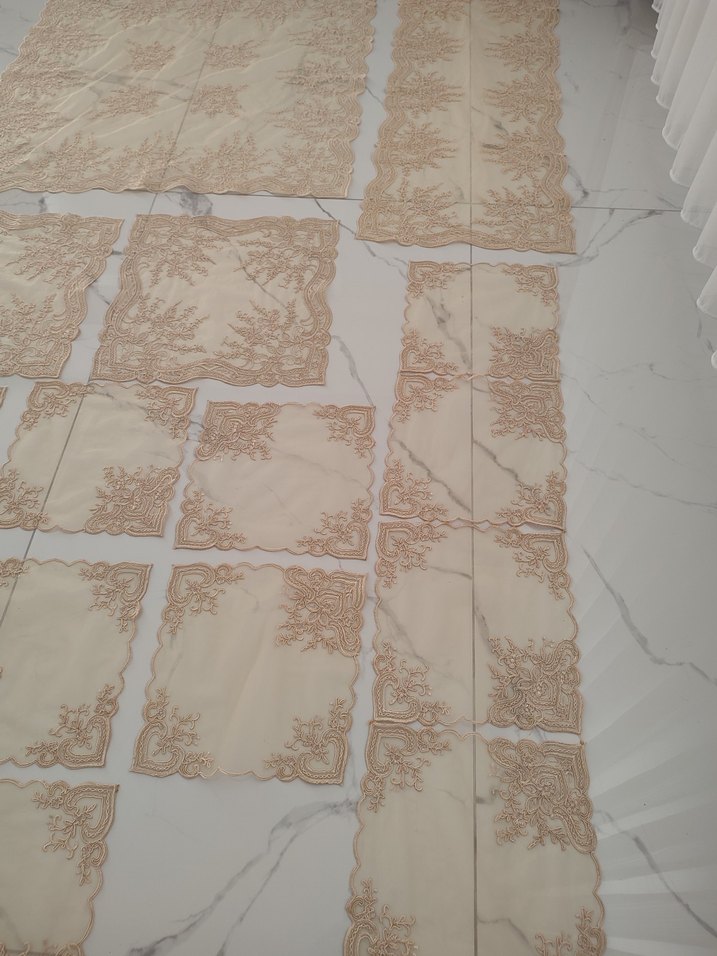 örtü takımı bal köpüğü rengi - Görsel 5