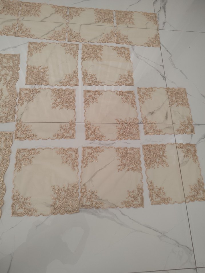 örtü takımı bal köpüğü rengi - Görsel 4