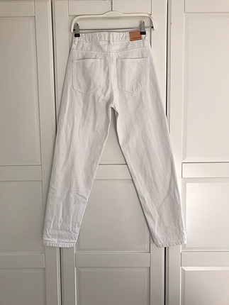 32 Beden Beyaz momfit pantolon