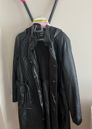 Kadın Siyah Deri Goth Ceket - Görsel 4