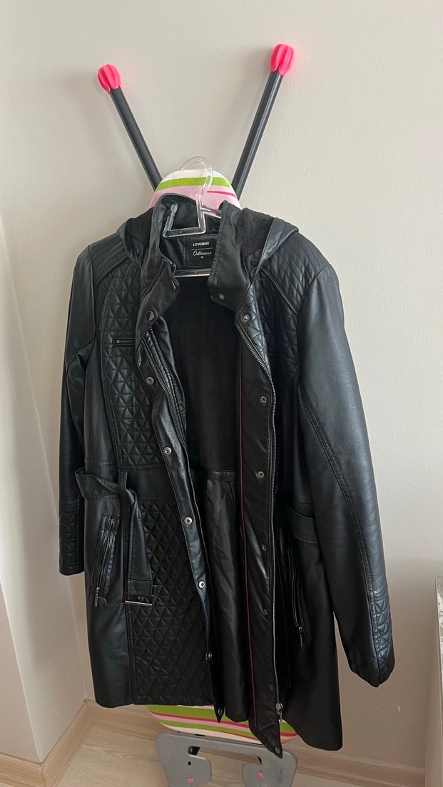 Kadın Siyah Deri Goth Ceket - Görsel 4