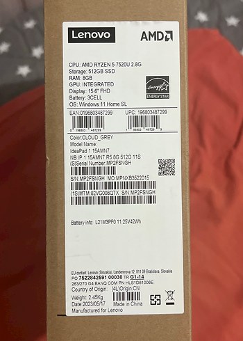 Gri Renkli Lenovo Laptop (Acil Satılık) - Görsel 4