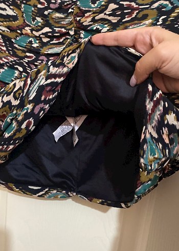 Bohem Çok Renkli Mini Pilili Etek - Görsel 6