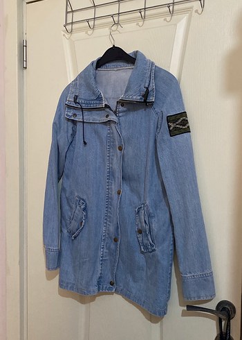 Mavi Düğmeli Midi Denim Ceket - Görsel 2