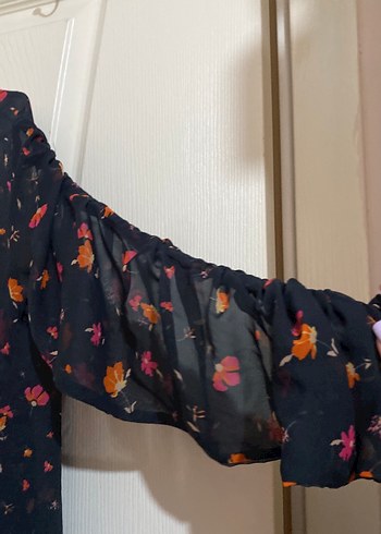 Çiçek Desenli Uzun Kollu Kadın Bluz - Görsel 3