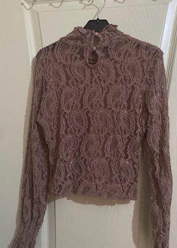 Dantel Detaylı Bohem Uzun Kollu Bluz - Görsel 5