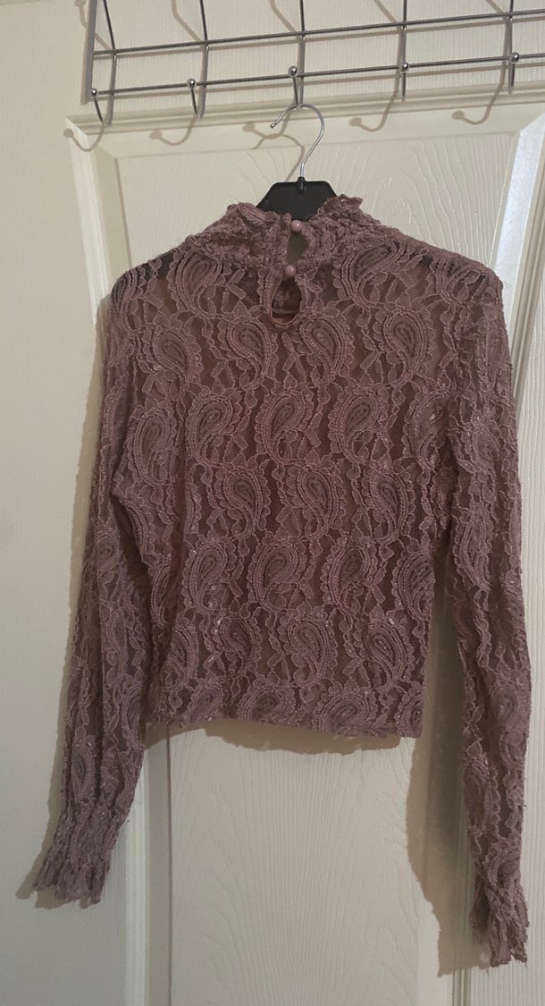 Dantel Detaylı Bohem Uzun Kollu Bluz - Görsel 5