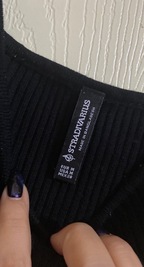 Siyah İnce Askılı Midi Triko Elbise - Görsel 4