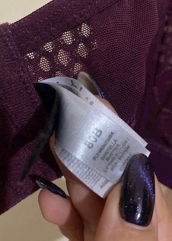 Bordo Gotik Desenli Midi Sütyen - Görsel 12