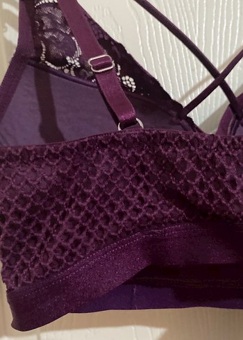 Bordo Gotik Desenli Midi Sütyen - Görsel 11