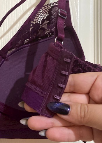 Bordo Gotik Desenli Midi Sütyen - Görsel 8