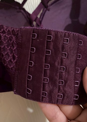 Bordo Gotik Desenli Midi Sütyen - Görsel 10