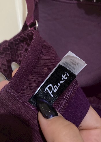 Bordo Gotik Desenli Midi Sütyen - Görsel 9